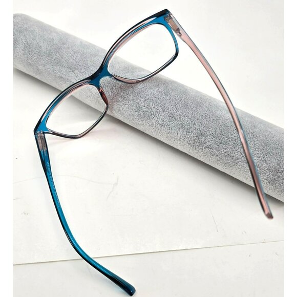 Foster Grant Youth Blue & Pink Rectangular Reading Glass Frames +2.5 jj3692 - Picture 6 of 10
